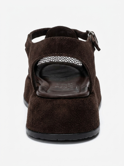LURELIA - Brown Genuine Leather Platform Sandal (Women)