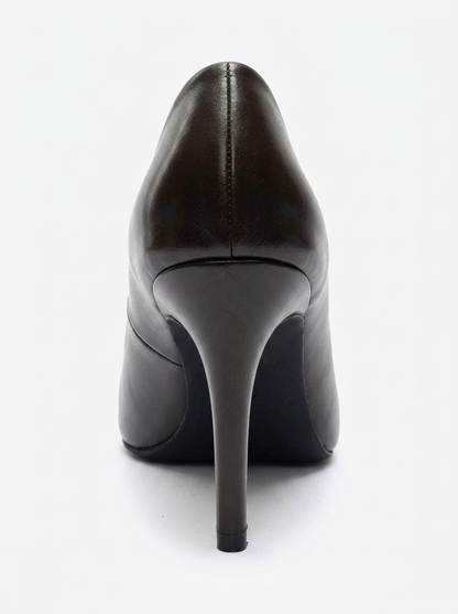 MORIEL - Brown Genuine Leather Stiletto Pump (Women)