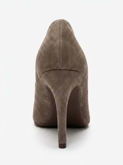 MORIEL - Taupe Suede Genuine Leather Stiletto Pump (Women)