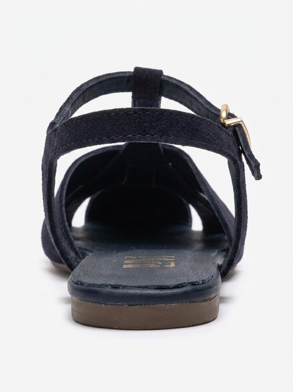 NATHALIE - Navy Genuine Leather Sandal (Women)