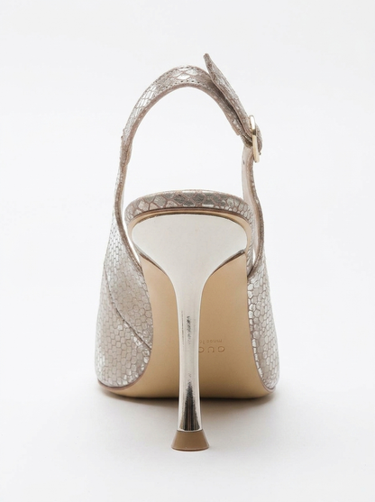 Orfo - Zapatilla de tacón alto con estampado dorado (Mujer)