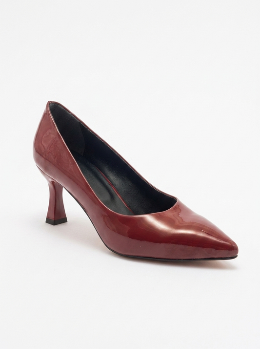 Pedra - Burgundy Patent Pointed Toe Pump (Women)