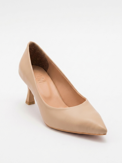 Pedra - Zapatilla de tacón de aguja nude con punta (Mujer)