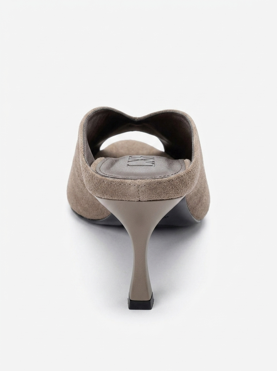 PELINA - Taupe Stiletto Heel Mule (Women)