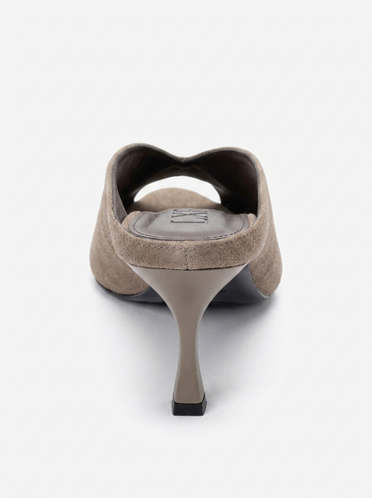 PELINA - Taupe Stiletto Heel Mule (Women)