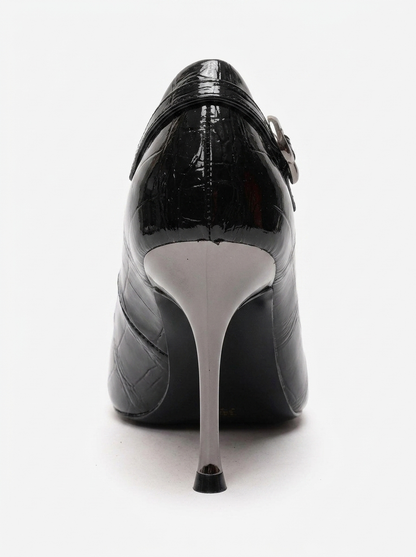 POLLY - Black Stiletto Pump (Women)