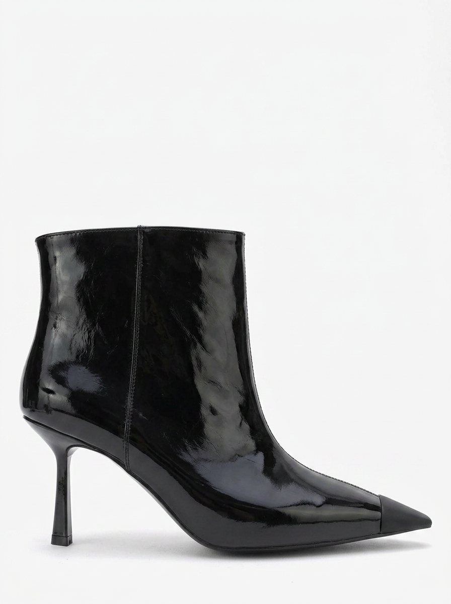 Rassel - Black Patent Pointed Toe Boot (Women)