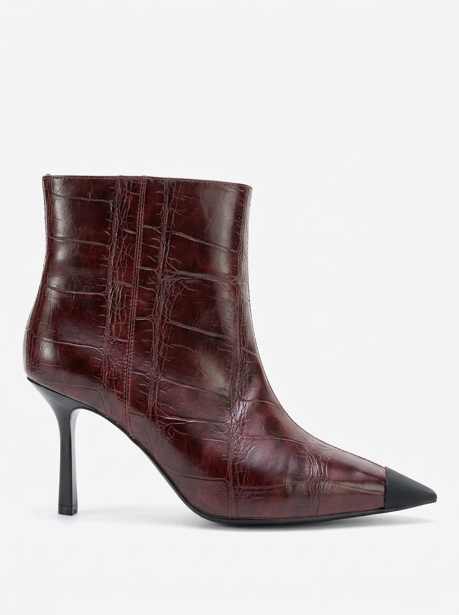 Rassel - Bota burdeos de punta fina (Mujer)