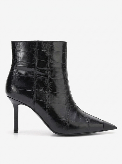 Rassel - Black Printed Pointed Toe Boot (Women)