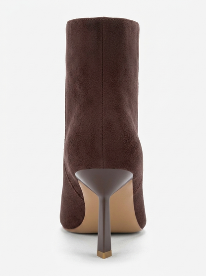 Rassel - Bota Puntiaguda de Gamuza Marrón (Mujer)