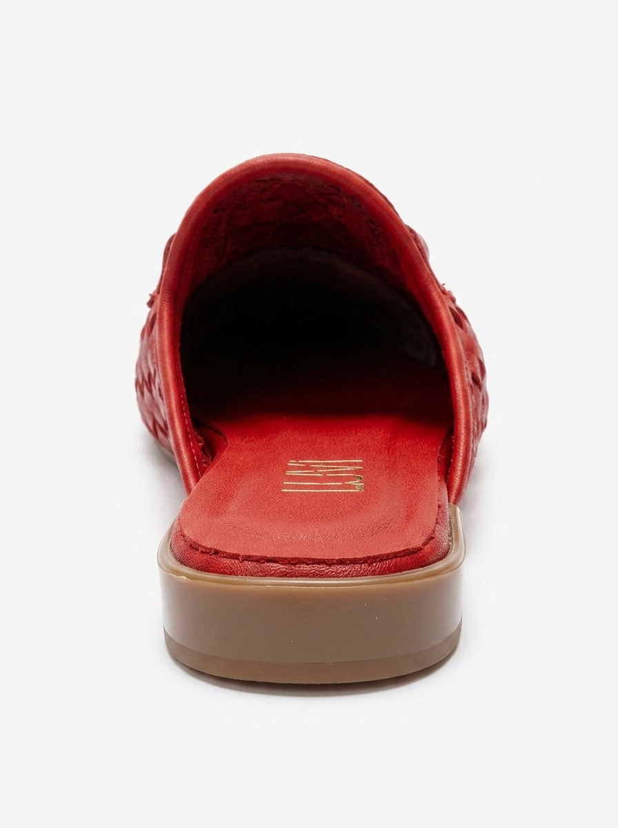 Senia - Red Genuine Leather Mule (Women)
