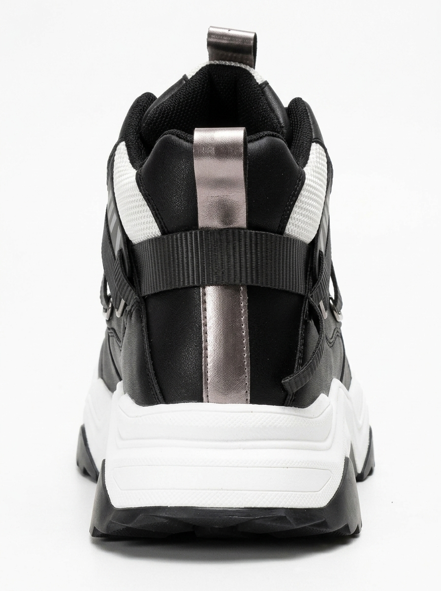 Seraphine - Bota deportiva con cremallera en blanco y negro (Mujer)
