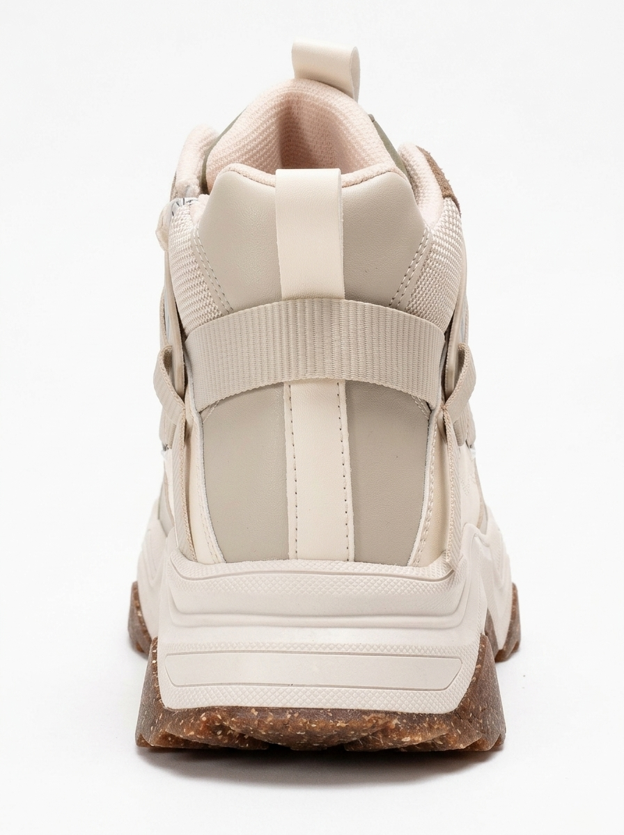 Seraphine - Bota deportiva con cremallera verde beige (Mujer)