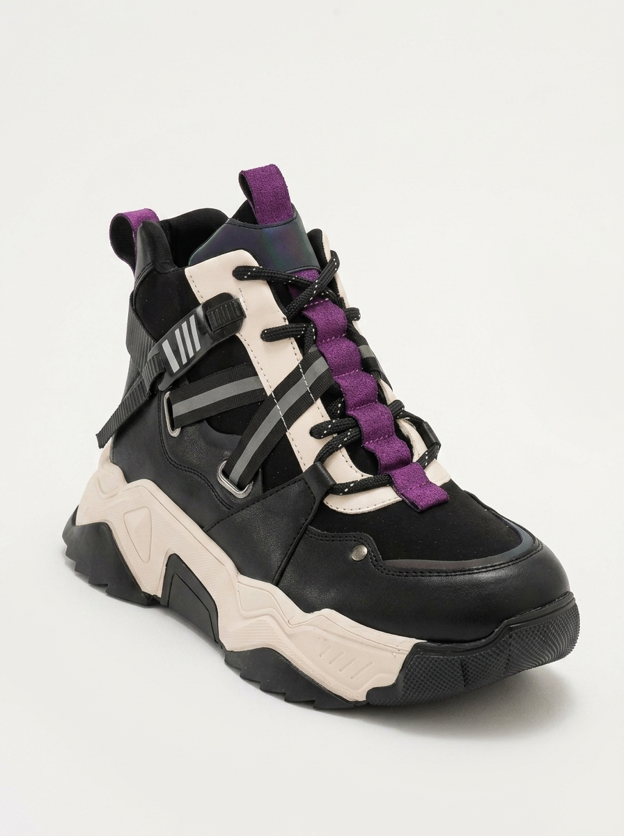 Seraphine - Bota deportiva negra morada (mujer)