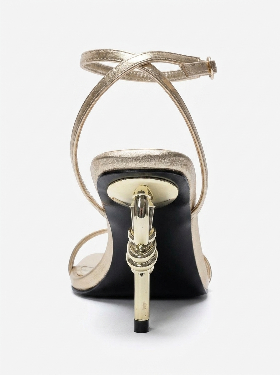 SONE - Gold Thin-Strap Stiletto Pump (Women)