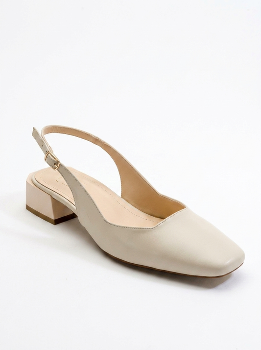 State - Beige Round Toe Slingback Pump (Women)