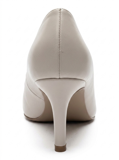 VELMIRA - Beige Synthetic Leather Stiletto Pump (Women)