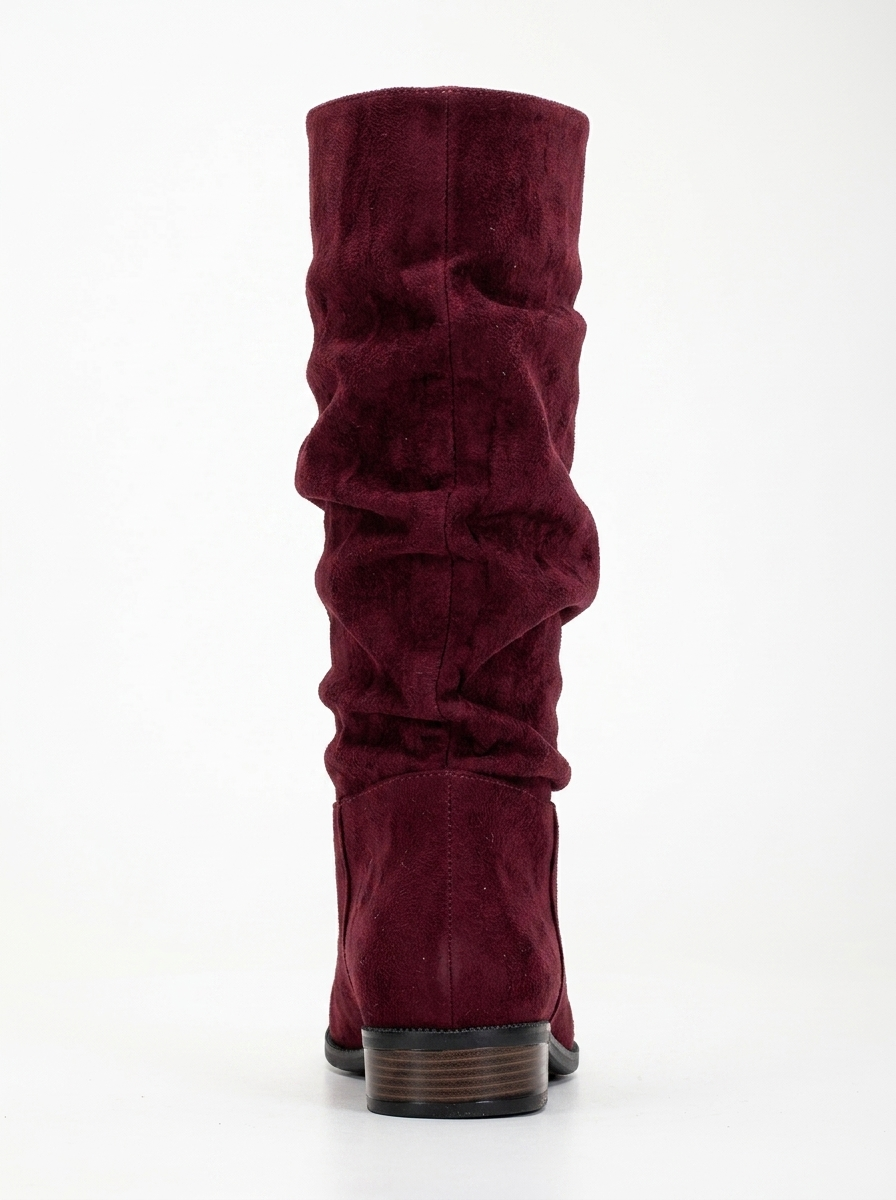 Maribel - Brick Red Suede Slouchy Boots