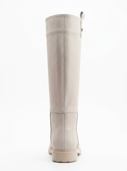Maeve - Beige Knee High Rain Boots