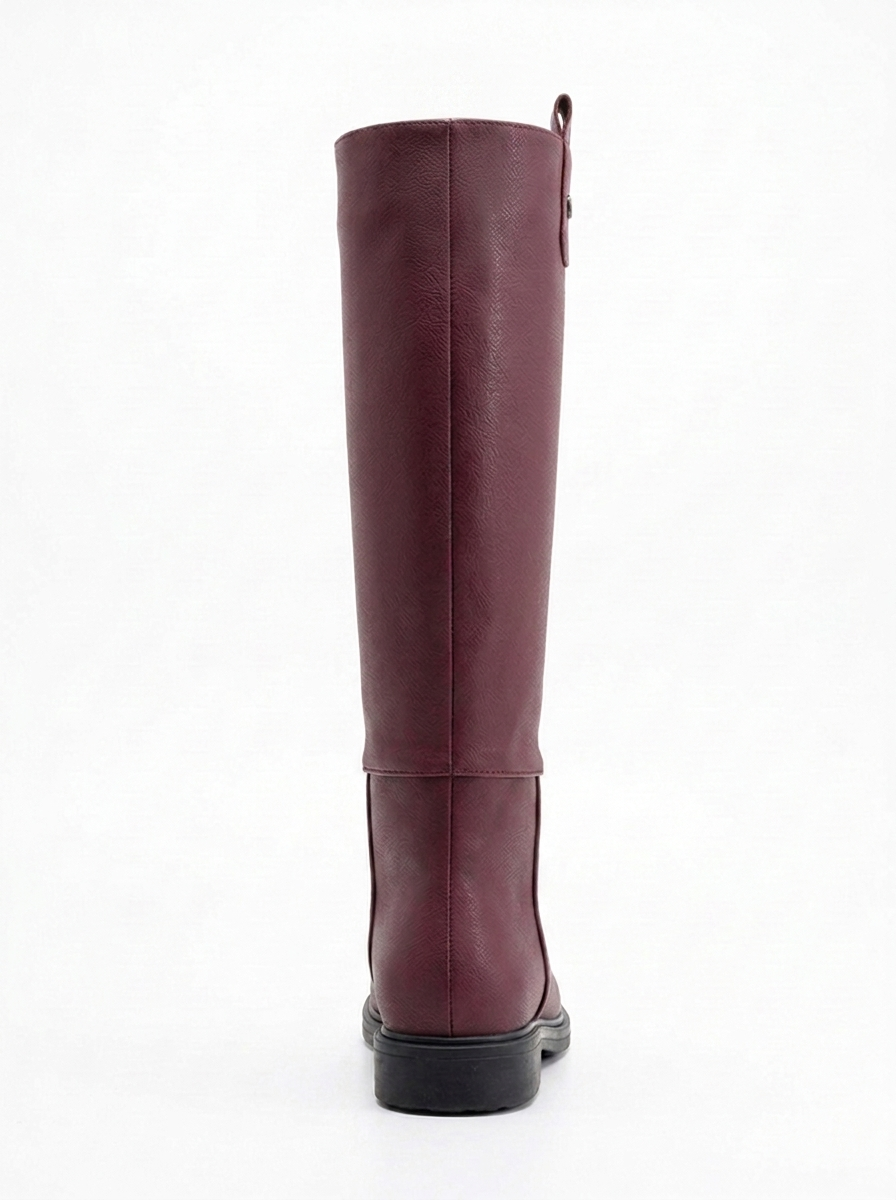 Maeve - Burgundy Knee High Rain Boots