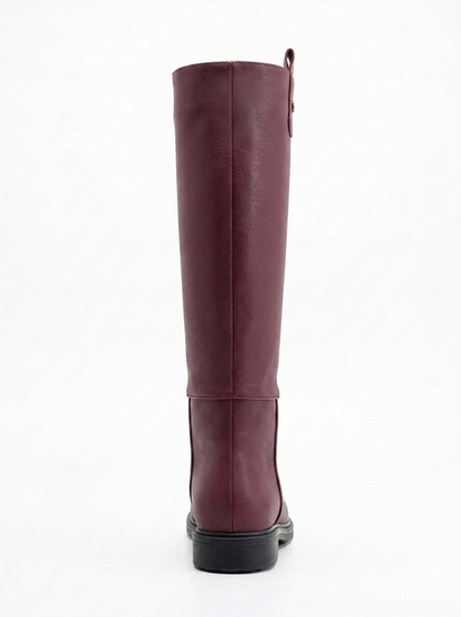 Maeve - Burgundy Knee High Rain Boots