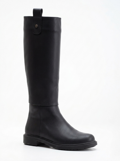 Maeve - Black Knee High Rain Boots