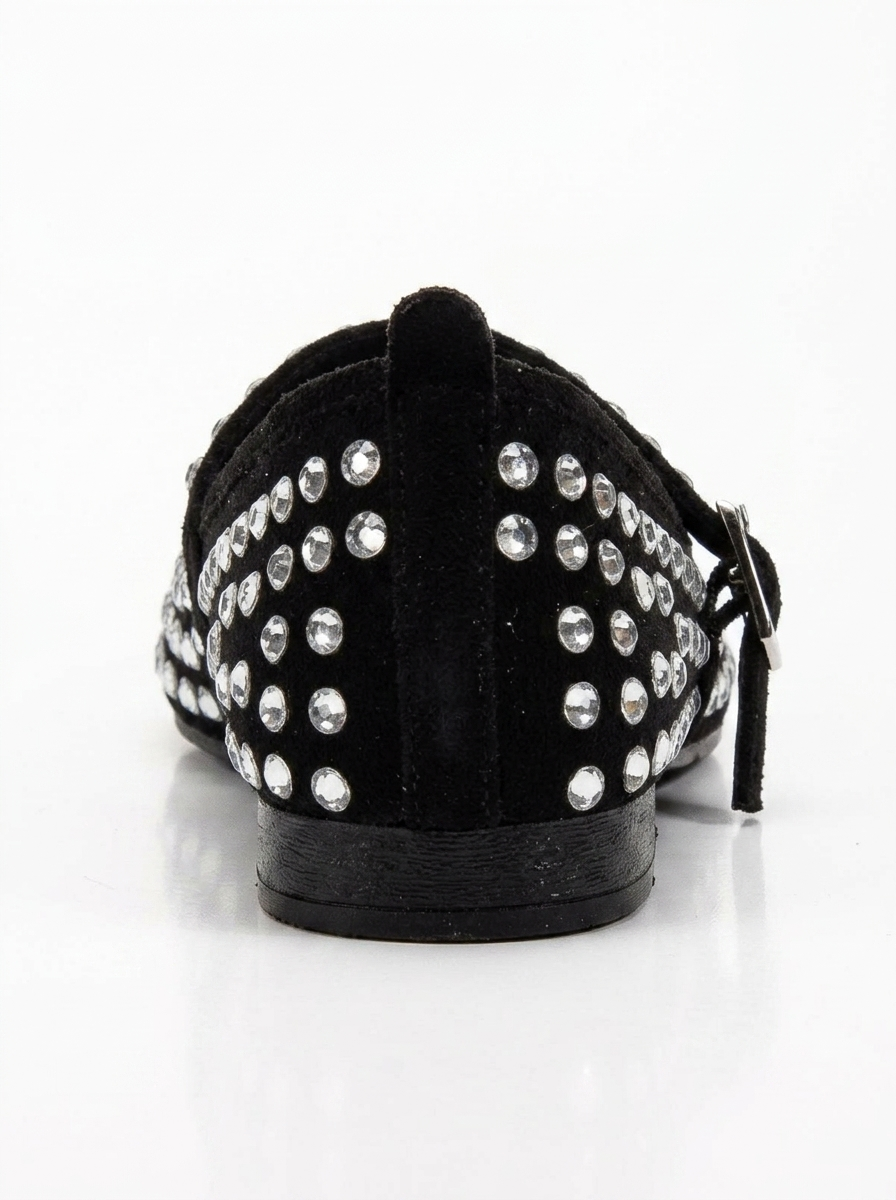 Emilie - Studded Crystal Mary Jane Flats