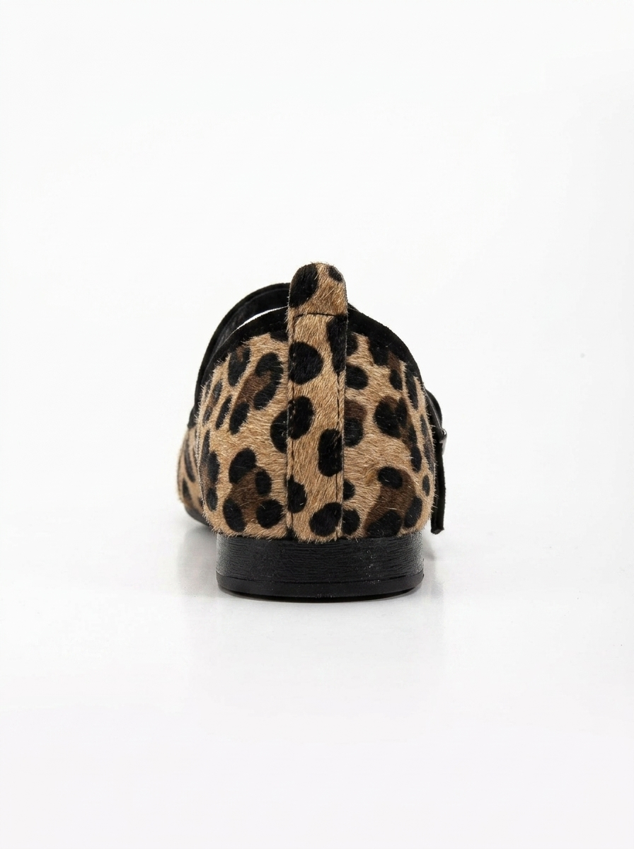 Emilie - Leopard Suede Mary Jane Flats