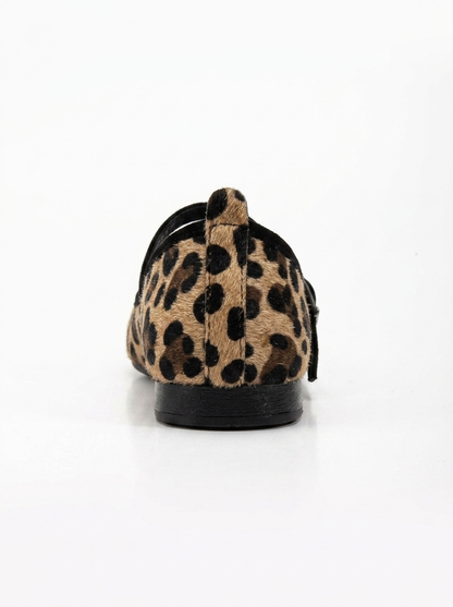 Emilie - Leopard Suede Mary Jane Flats