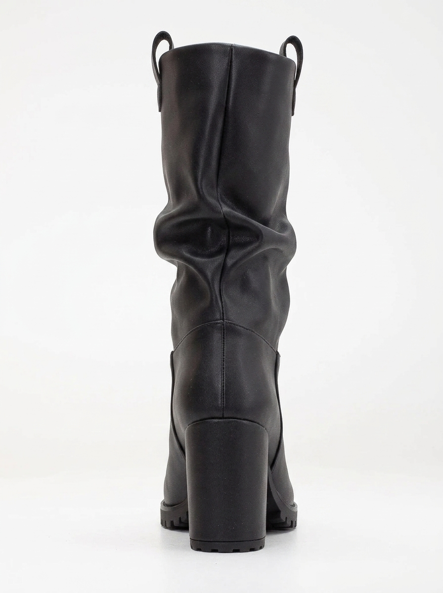 Anais - Black Slouch Platform Boots