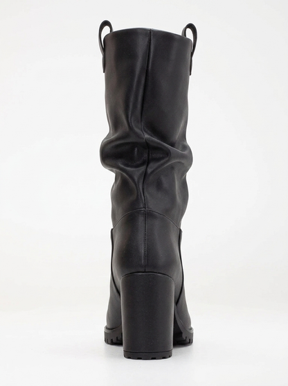 Anais - Black Slouch Platform Boots