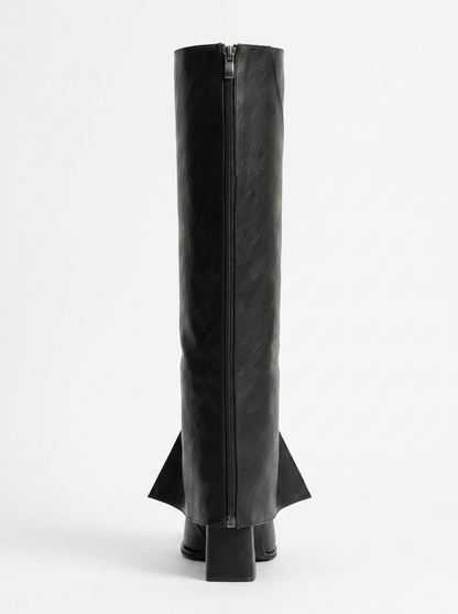 Aja - Oxford Block Heel Convertible Knee High Boot (Women)