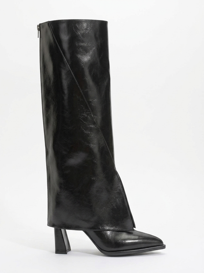 Aja - Bota alta convertible de tacón en bloque (Mujer)
