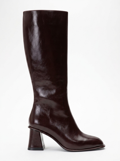 Paradis - Bota alta de tacón grueso Burgundy (Mujer)