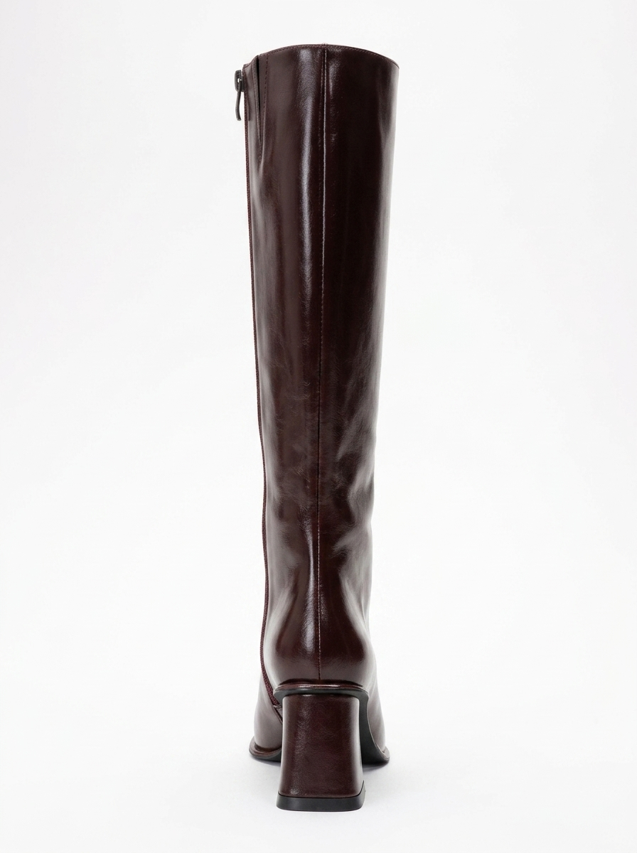 Paradis - Bota alta de tacón grueso Burgundy (Mujer)