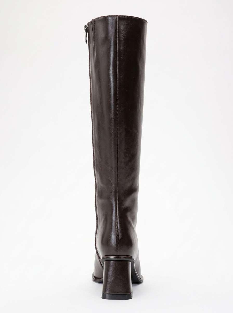 Paradis - Bota alta de tacón grueso color marrón (mujer)