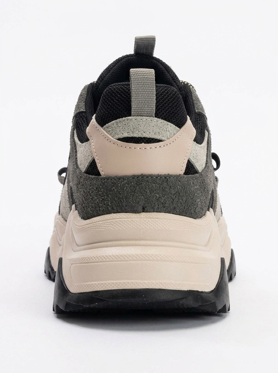 Loretta - Black Gray Platform Sneakers