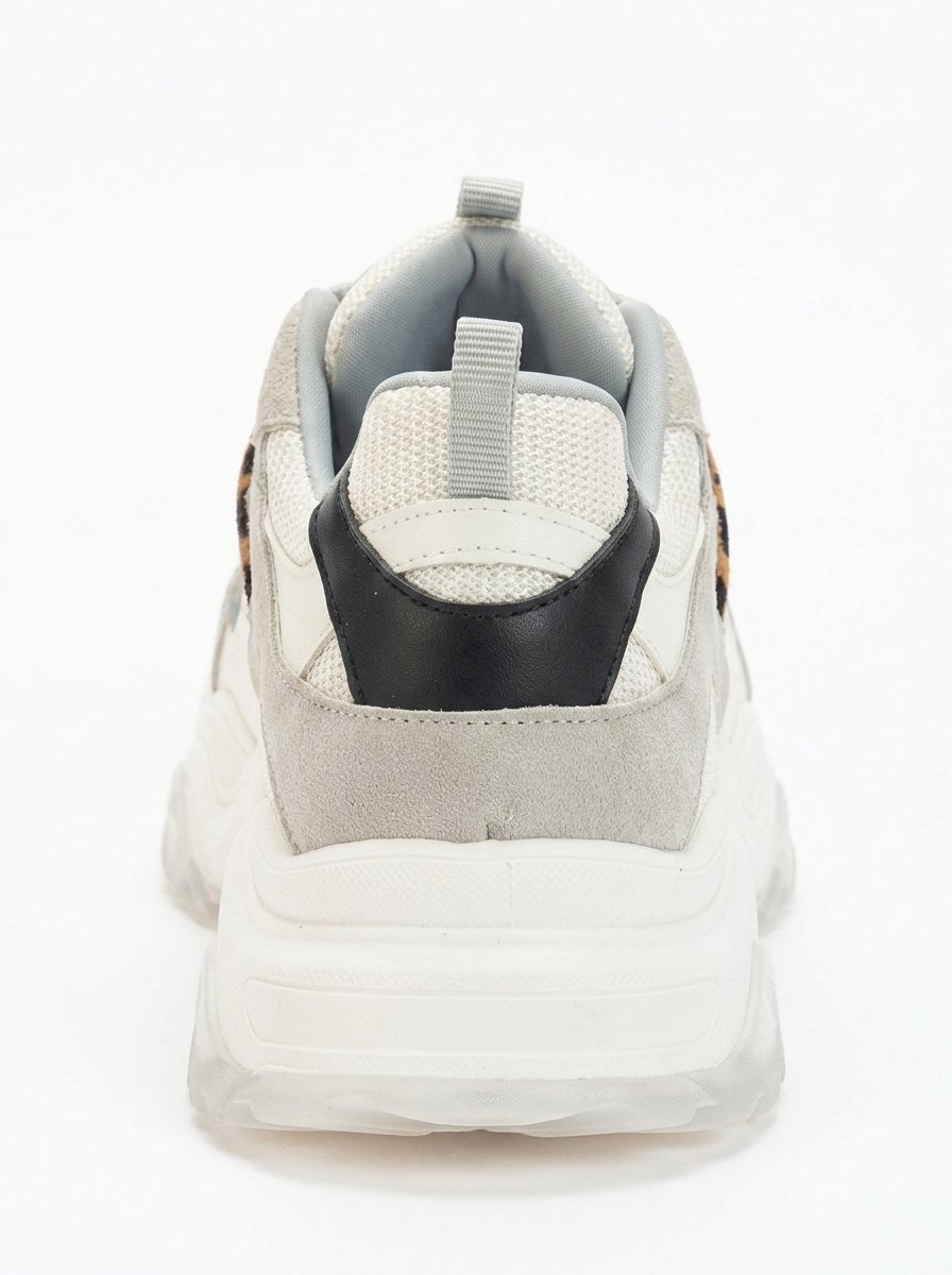 Loretta - White Orange Platform Sneakers