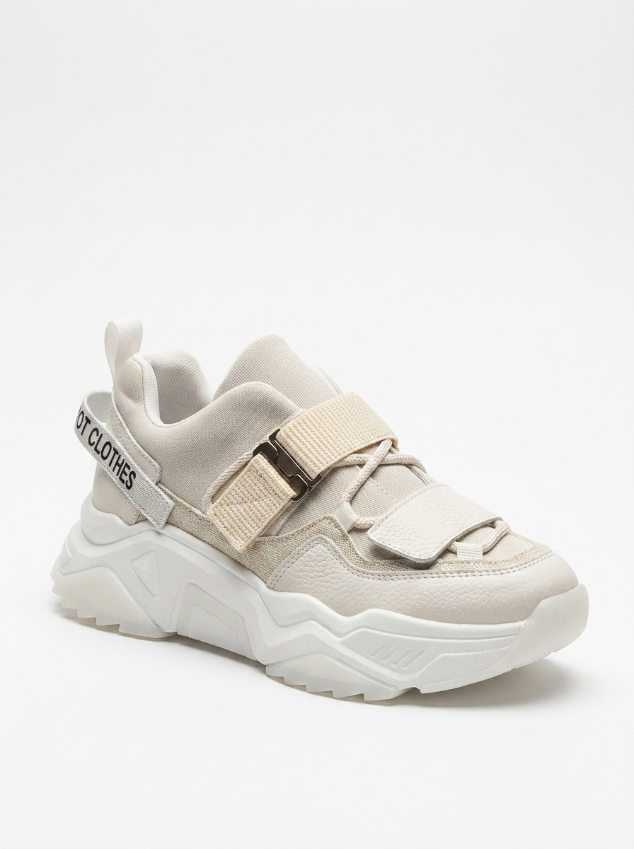 Lulen - Zapatillas deportivas blancas con velcro (mujer)