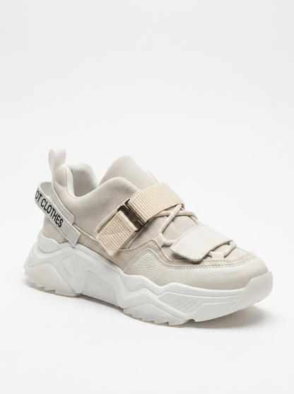 Lulen - Zapatillas deportivas blancas con velcro (mujer)