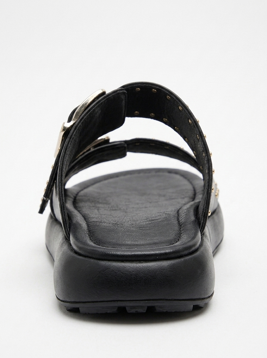 Sandalia Zley Black con Hebilla (Mujer)