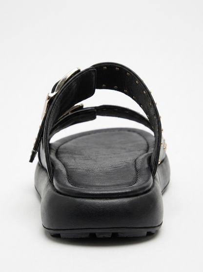 Sandalia Zley Black con Hebilla (Mujer)