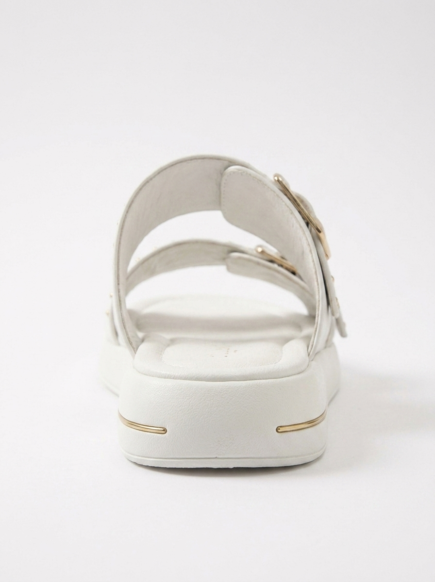 Sandalia Zley White con hebilla (mujer)