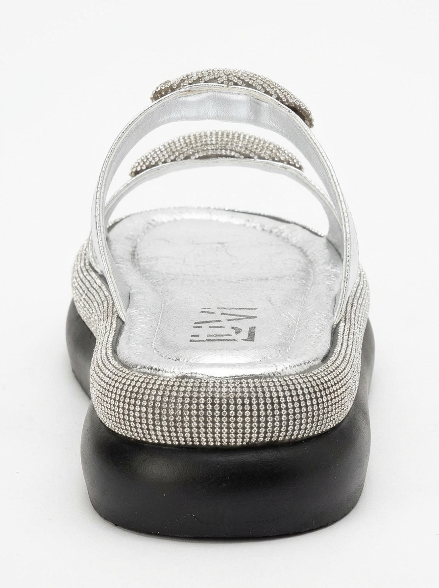 Chancla de plataforma embellecida Finery Silver (mujer)