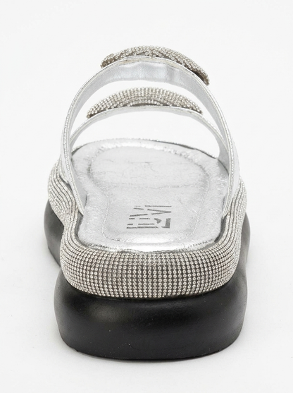 Chancla de plataforma embellecida Finery Silver (mujer)