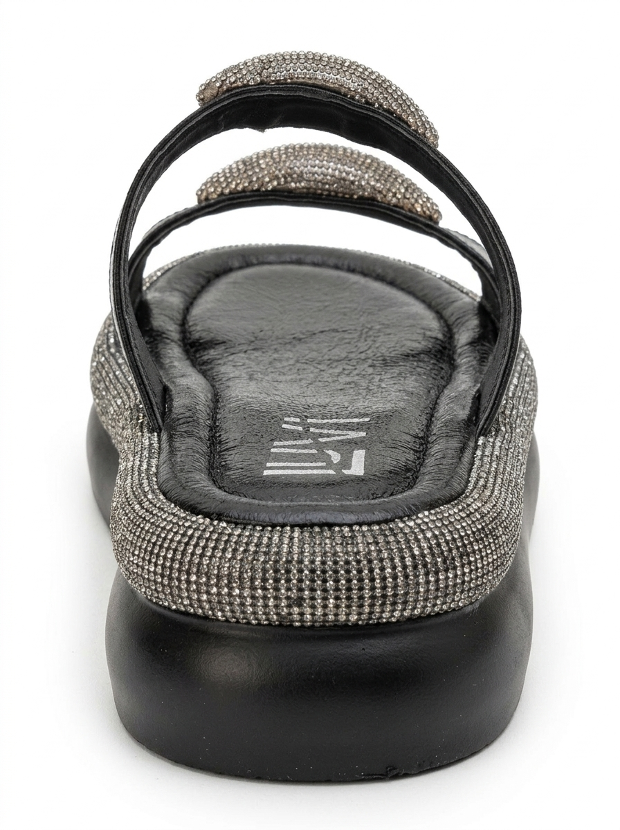 Sandalia Finery Black Embellished Platform (Mujer)