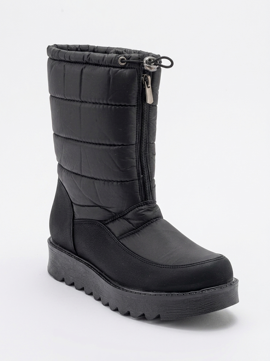 Vay - Bota de nieve negra con cremallera (Mujer)