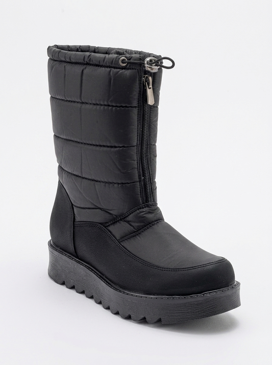Vay - Black Zip-Up Snow Boot (Women)