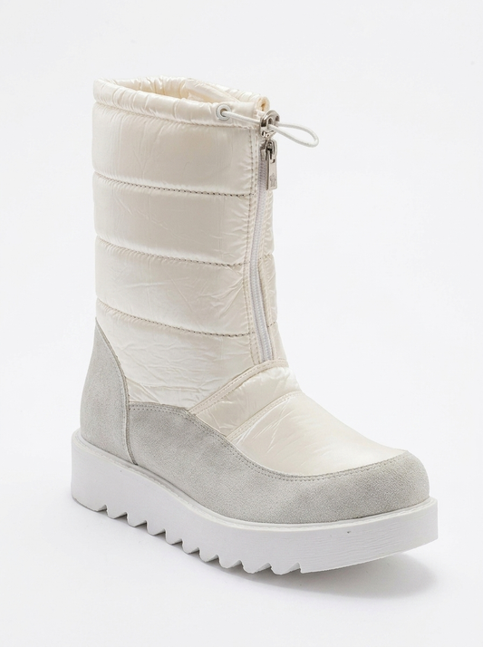 Vay - White Zip-Up Snow Boot (Women)