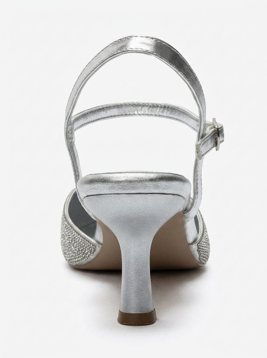 NIVORA - Silver Evening Stiletto Pump (Women)